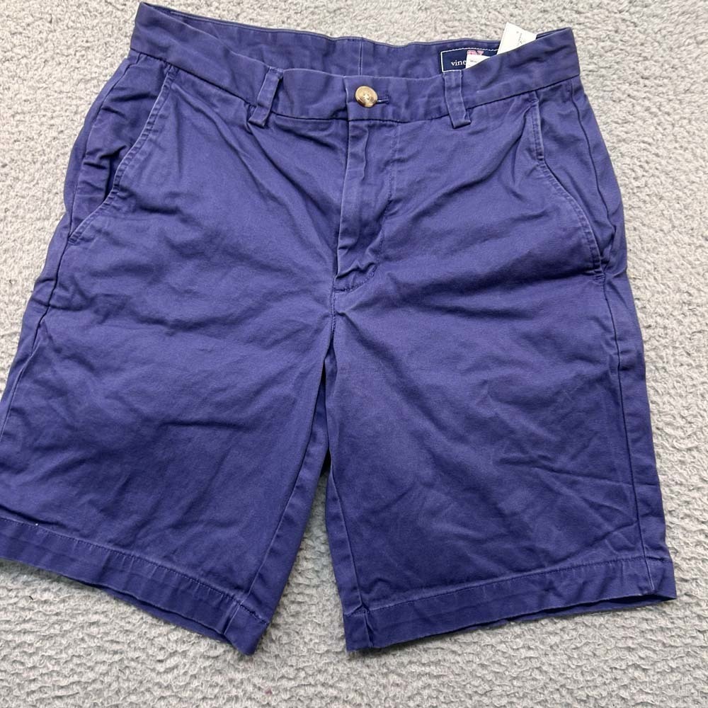 Vineyard Vines Shorts Mens Chino Size 28 X 7.5 In Blue Preppy Cotton